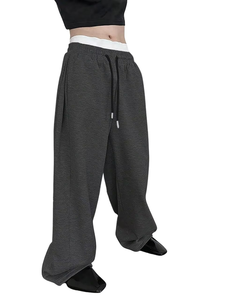 Pantalones Deportivos de Pierna Ancha y Recta para Hombre, Estilo Europeo Americano 2025, Talla XL, Cintura de Lona con Cordón, Estilo Casual Holgado, Ligeros, 100% - Product Image 4