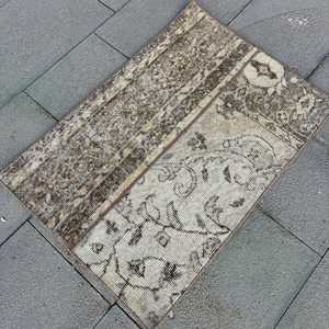 1.8x2.5 ft Rug, Turkish Vintage Rug, <b>Brown</b> Moroccan <b>Wool</b> Rug - Product Image 2