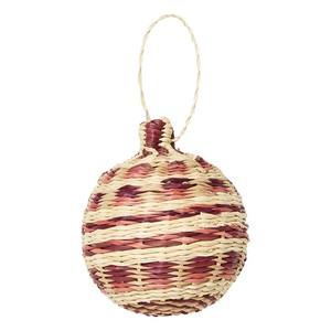 Best Seller Eco Friendly <b>Handmade</b> Wicker Seagrass <b>Christmas</b> <b>Bauble</b> Round Handwoven <b>Christmas</b> Decoration Wholesale For Home Decor - Product Image 1