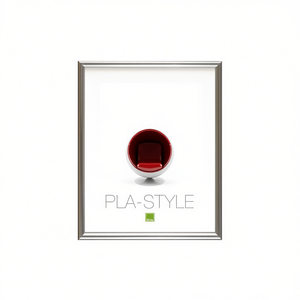 BASIC PLA STYLE 18x24cm <b>Plastic</b> <b>Frame</b> Metallic Silver PLA01 AA 06 for Bubola & Naibo - Product Image 2