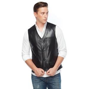 Chaleco de cuero para hombre de alta calidad con diseño personalizado 2025, ropa exterior transpirable para invierno a precio mayorista - Product Image 1