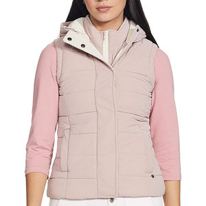Chaleco acolchado cálido de invierno más vendido para mujer con cremallera y botón, ropa informal, chaqueta sin mangas acolchada - Product Image 1