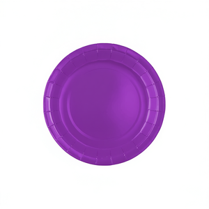 Assiettes en papier violettes Party Love 17 cm jetables pour fêtes, sachet de 12 pièces - Product Image 2