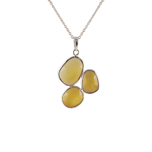 สร้อยคอจี้พลอยคาลซิโดนีเงินสเตอร์ลิง925 - Product Image 3