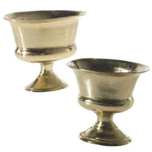 Vase à fleurs de finition en aluminium massif à texture or antique Vase à fleurs décoratif pour mariage et fête - Product Image 1