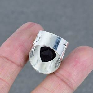 Proveedor al por mayor, anillo de latón con piedras preciosas de cuarzo ahumado, anillo de declaración Chapado en plata de ley 925, regalo perfecto para su joyería OEM - Product Image 4