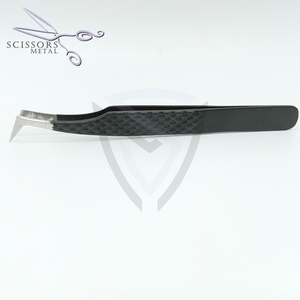 Pinzas de pestañas de acero inoxidable con logotipo personalizado profesional de alta calidad, Punta lisa de precisión de Pakistán, nuevo aislamiento especial - Product Image 3