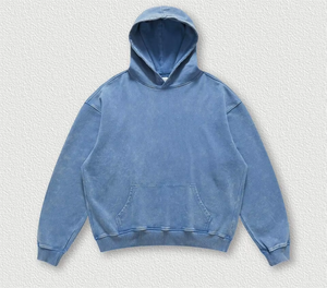 Sudadera con Capucha Extra Grande y Pesada Personalizada al por Mayor, Estilo Urbano, Moda Americana, con Bolsillo, para Hombre, Efecto Desgastado por el Sol - Product Image 3