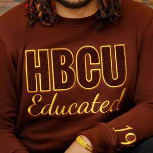 HBCU Iota Chenille sudadera bordada letras educadas fraternidad griega ropa clásica cuello redondo polar pulóver - Product Image 2