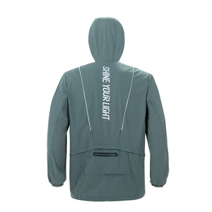 แจ็กเก็ตเรืองแสงมีฮู้ดสำหรับผู้ชายกลางแจ้งใยแก้วนำแสง - Product Image 2