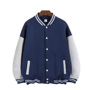 Blouson de baseball en laine pour homme, style urbain, personnalisable, vêtement d'extérieur d'hiver, couleur et logo brodés sur mesure, antibactérien, séchage rapide - Product Image 1
