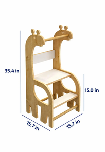 Wooden <b>Learning</b> <b>Tower</b> for Toddlers <b>Montessori</b> Helper Stool Safe MDF Toddler Kitchen <b>Tower</b> - Product Image 2