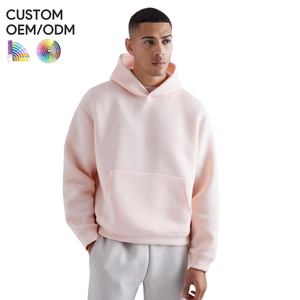 Sudadera con Capucha Oversize para Hombre, de Invierno, Moderna, con Estampado Sólido y Bordado, Servicio OEM ODM, Logotipo Personalizado, Felpa de Algodón - Product Image 1