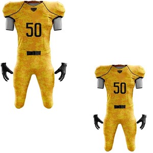 Uniforme de fútbol americano de diseño personalizado, ropa de equipo de poliéster de manga corta con logotipo personalizado, camiseta de fútbol profesional - Product Image 4