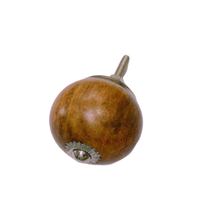 Tirador Redondo de Madera Oscura con Incrustaciones de Mármol Blanco, Perilla de Lujo de Resina y Madera para Muebles, Fabricado en India - Product Image 6