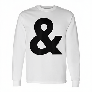 Camiseta de Manga Larga con Símbolo de Interrogación y Ampersand, Categoría de Productos Promocionales - Product Image 2