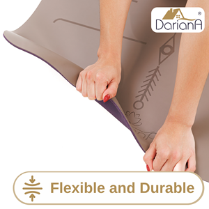 เสื่อโยคะ DarianA รูปทรงสี่เหลี่ยมผืนผ้า TPE กันลื่น ดีไซน์พระอาทิตย์พระจันทร์ - Product Image 3