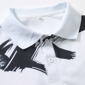 Vente chaude hommes Premium pour polos classique motif solide respirant à manches courtes grande taille avant Logo 200 grammes tissu - Product Image 3