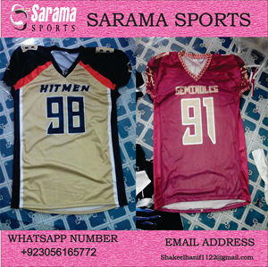 Maillots de football américain pour hommes Ensemble de maillots de football américain vierges Uniformes de football américain pour garçons, - Product Image 5