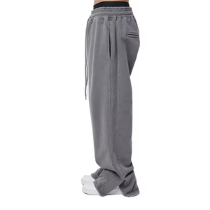Venta al por mayor pantalones de chándal holgados de moda 100% algodón estilo casual con patrón recto de cintura media mejor precio pantalones de chándal holgados - Product Image 4