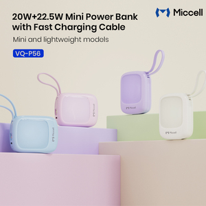 Batería Externa Miccell PD de 22.5W, Carga Rápida, Resistente al Agua, Portátil, 10000mAh, Tipo-<span class=keywords><strong>C</strong></span> Mini con Cable de Carga Rápida para Teléfono - Product Image 2