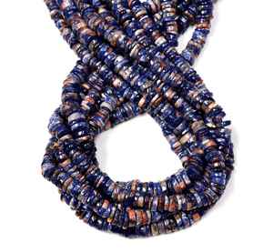 Top qualité Sodalite lisse Heishi pneu Rondelle perles 6-7mm pierre en vrac roue coupe perles de pierres précieuses en vrac pour la fabrication de bijoux en vrac - Product Image 5