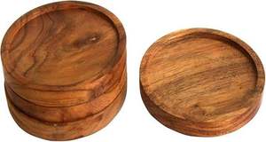 Natural Mango <b>Wood</b> <b>Coasters</b> Low-Cost Handmade <b>Coaster</b> Set for Home Office & Party Use Handmade <b>Coasters</b> - Product Image 4