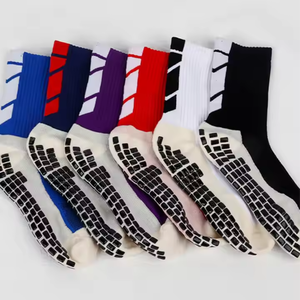 Calcetines atléticos antideslizantes de poliéster/algodón, calcetines atléticos, calcetines resistentes a los enganches bordados de poliéster/algodón - Product Image 1