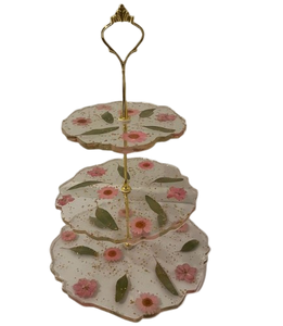 Round Shape <b>Two</b> <b>Tier</b> Handmade Resin <b>Cake</b> <b>Stand</b> for Home Kitchen Use <b>Cake</b> <b>Stand</b> with Premium Quality <b>Cake</b> Tool Set - Product Image 6