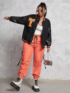 Veste universitaire de baseball de haute qualité pour femmes OEM Custom College Letterman Streetwear Plus Size Option Respirant Teint uni - Product Image 4