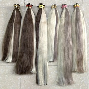 Extensión de pelo de punta plana, pelo de color ceniza Super doble dibujado, cabello humano vietnamita, precio al por mayor - Product Image 3