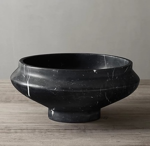 Black Marble Serving Bowl Modern Luxury Design Eco-Friendly Customized for Home Hotel Restaurant Cafe Tabletop Food Serving - Product Image 2