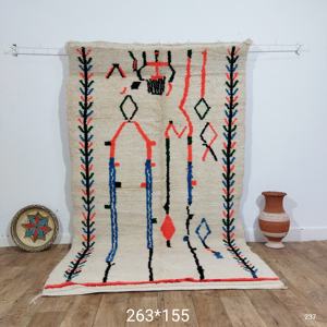 Alfombras de Lana Hechas a Mano Marroquíes, Auténticas Alfombras Bereberes, Lana Natural, Artesanía Artesanal, Tamaño y Colores Personalizables, Alta Calidad - Product Image 3