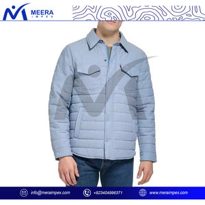 Chaqueta acolchada de alta calidad personalizada para hombre, Abrigo acolchado cálido resistente al agua para invierno, bolsillos con cremallera para equipo de trabajo, atuendo deportivo - Product Image 2