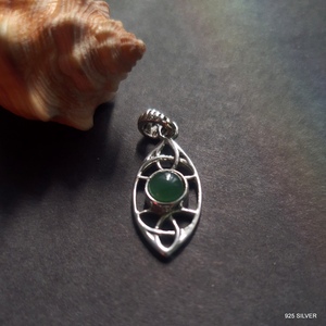 Marvellos Jade pierre naturelle 925 bijoux en argent sterling pendentif à breloque fait main cadeau pour elle - Product Image 2