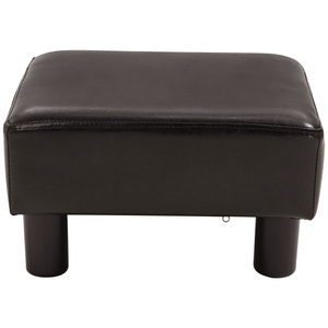 Homcom footstool เบาะสี่เหลี่ยมผืนผ้า footstool pouf ในหนัง Faux, 40x30x24เซนติเมตร, สีน้ำตาล - Product Image 6