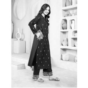 Conjunto de traje cosido de edición larga con bolsillos para mujer JODHA - Product Image 1