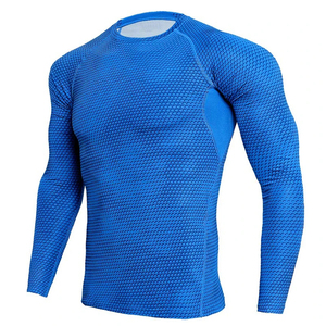 Vêtements de sport unisexes en gros UPF50+ : Rashguard respirant à séchage rapide en polyester et élasthanne pour le surf, la natation, la gym et le fitness - Product Image 3