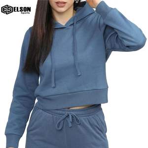 Sweat à capuche coloré pour femme à manches longues en coton 100% de meilleure qualité avec impression de lettres lavées à l'acide et logo personnalisé - Product Image 4