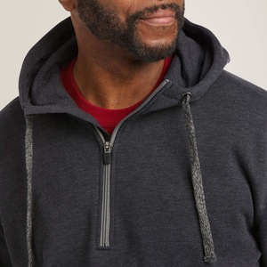 Venta al por mayor Personalizar Hombres Premium Athletic Fit Heavyweight Quarter Hoodies Sudaderas de tela transpirable - Product Image 4