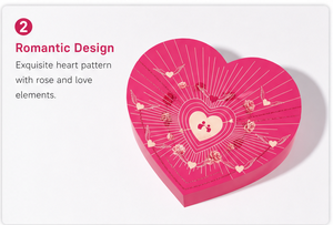 Wholesale Heart Shape <b>Pink</b> Jewelry Box with Lid Rigid Cardboard Empty Mystery Blind Box for Small Cosmetic and Beauty <b>Gift</b> - Product Image 2