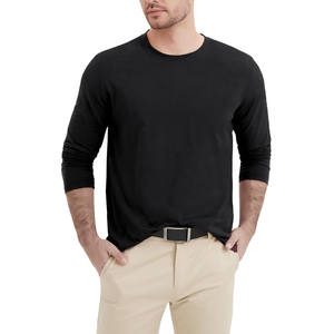 T-shirt personnalisé 100% coton de haute qualité pour hommes T-shirt pour hommes à col rond Service OEM décontracté à manches longues en coton et polyester - Product Image 4