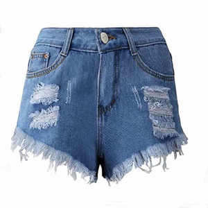 OSTROWEARS ENTERPRISES Hot Sale Plus Size <b>Women's</b> Denim Shorts Fashion Cotton <b>Elastic</b> <b>Waist</b> with Hip Hop Style by Girls & <b>Women</b> - Product Image 4