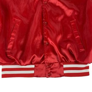 Universidad en blanco bordado seda a granel al por mayor personalizado para hombre Varsity béisbol bombardero chaqueta de satén - Product Image 3