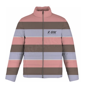 High Quality Pakistan Made Winter <b>Men's</b> Puffer <b>Jackets</b> with Stand Collar & Front Logo Custom Design OEM Service Wholesale - Product Image 1