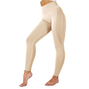 Mallas de Yoga de cintura alta acampanadas sólidas para mujer, mallas de pierna ancha, transpirables, ecológicas, de LICRA/poliéster, de secado rápido para correr - Product Image 4