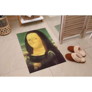 Tapis imprimé Mona Lisa par Fernando Botero, décoration d'intérieur d'art moderne, tapis fin non tissé - Product Image 4