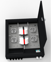 Boîte de rangement/conteneur de gestion de câbles à fibre optique murale FTTX/Data Center avec accessoires