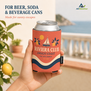 Funda Enfriadora de Neopreno Reutilizable y Portátil de <span class=keywords><strong>12</strong></span> oz con Logotipo Personalizado, Diseño Retro Mediterráneo, Plegable y Aislante para Latas de <span class=keywords><strong>Cerveza</strong></span> y Refrescos - Product Image 5