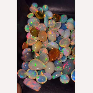 พลอยโอปอลเอธิโอเปียธรรมชาติ89ชิ้นขนาด8x6 9x7 10x8 11x9มม. ทรงลูกแพร์รูปไข่ทรงกลมทรงหลังเบี้ยเป็นล็อต94ชิ้นราคา Iroc $85 - Product Image 3
